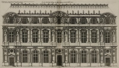 The Facade of Pierre Lescot Published in 1576 by Jacques Androuet Ducerceau