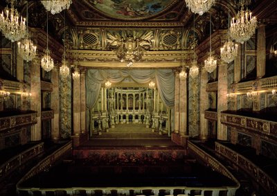 Interior of the Opera House, completed in 1770 (restored 1952-71) by Jacques Ange Gabriel