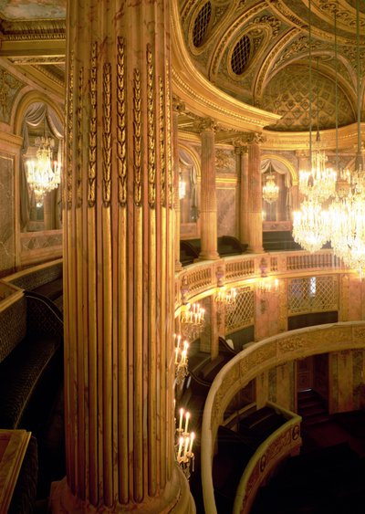 Interior View of the Opera House Looking Towards the Royal Box, Completed in 1770 (restored 1952-71) by Jacques Ange Gabriel
