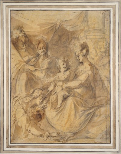 Holy Family with Saints Anne and Mary Magdalene by Jacques Bellange