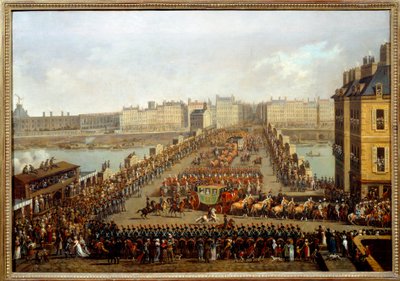 Crossing the new bridge by the Imperial cortege for the ceremony of the coronation of Napoleon I on December 2 by Jacques Bertaux