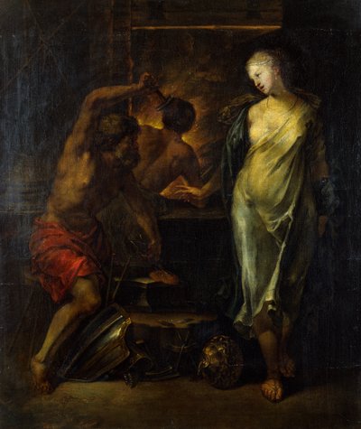 Vulcan forging the armour of Achilles overseen by Thetis by Jacques Blanchard