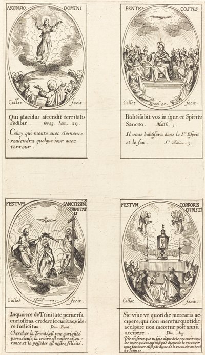 Ascension, Pentecost, Trinity, Corpus Christi by Jacques Callot