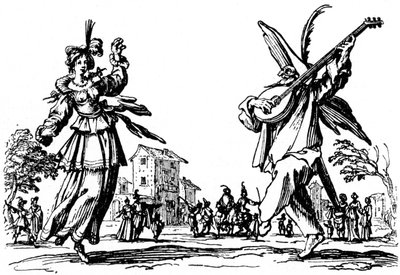 Balli di Sfessania - from Etchings by Jacomo Callot by Jacques Callot