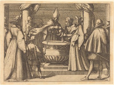 Baptism of the Prince of Spain by Jacques Callot