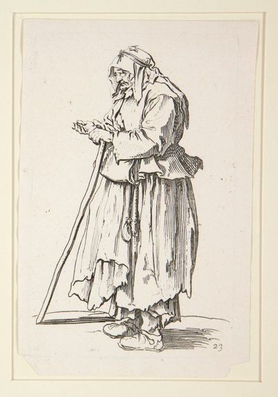 Beggar-woman receiving alms, from The Beggars by Jacques Callot