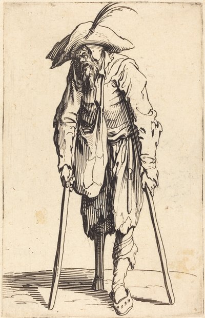 Beggar with Wooden Leg by Jacques Callot