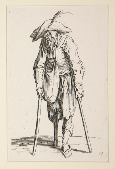 Beggar with a Wooden Leg, from The Beggars by Jacques Callot