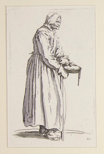 Beggar Woman Carrying a Bowl, from The Beggars (La Mendiante a la Sebille) by Jacques Callot