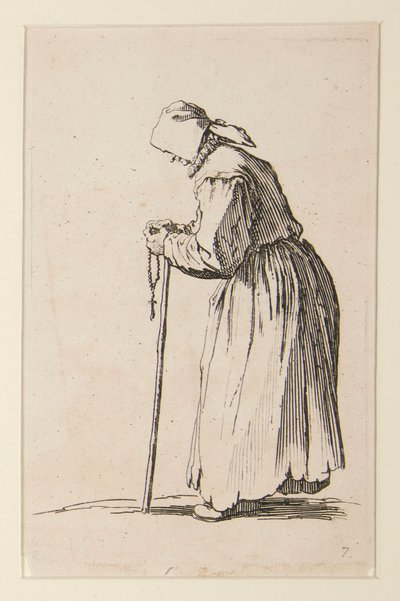 Beggar Woman with Rosary, from The Beggars by Jacques Callot