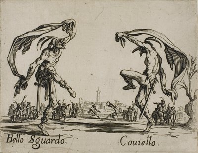 Bello Sguardo - Coviello, plate 18 from Balli di Sfessania by Jacques Callot