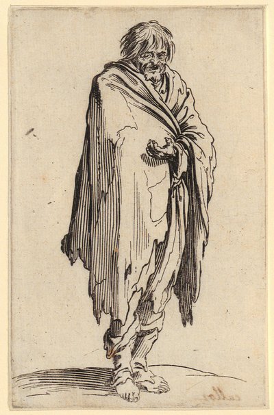 Beggar with Bare Feet, Plate 12 from the Series 