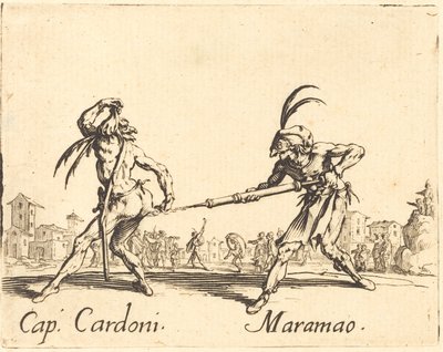 Cap. Cardoni and Maramao by Jacques Callot