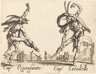 Cap. Esgangarato and Cap. Cocodrillo by Jacques Callot