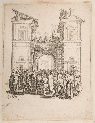 Christ Presented to the People, No. 9 of 11 from La Petite Passion by Jacques Callot
