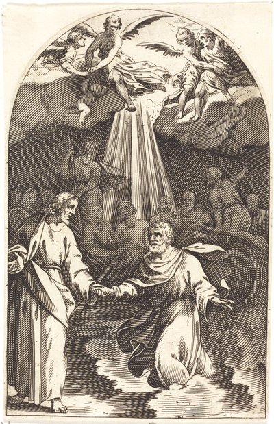 Christ Walking on the Water (first plate) by Jacques Callot