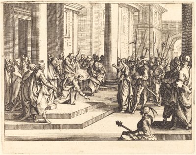 Christ and the Woman Taken in Adultery by Jacques Callot