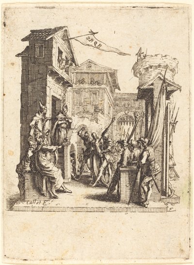 Christ before Caiaphas by Jacques Callot