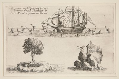 Combat at the Barrier, This Entry is by Monsieur le Comte de Brionne Grand Chamberlain of His Highness, Representing Jason by Jacques Callot
