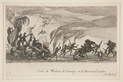 Combat at the Barrier, Entry of Monsieur de Couvonge and Monsieur de Chalabre by Jacques Callot