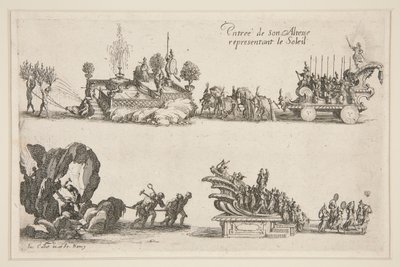 Combat at the Barrier, Entry of His Highness (Charles IV) representing the Sun by Jacques Callot