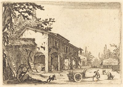Courtyard of a Farm by Jacques Callot