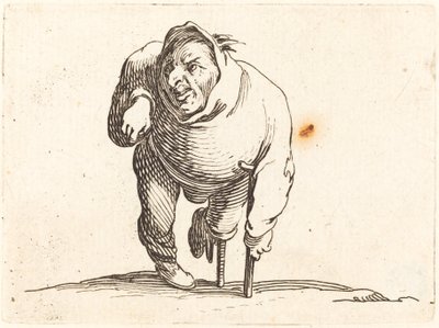 Cripple with Crutch and Wooden Leg by Jacques Callot