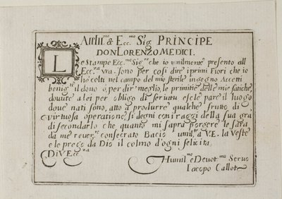 Dedication to Don Lorenzo de