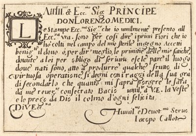 Dedication to Don Lorenzo de