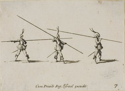 Drill with the Musket, plate seven from The Military Exercises by Jacques Callot
