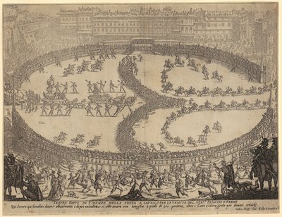 Entry of the Carriages and Parade of Infantry and Cavalry on Piazza Santa Croce in Florence in Honor of the Prince of Urbino, Plate 6 of the Series 