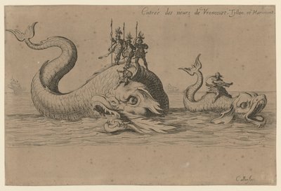 Entry of Monsieur de Vroncourt, Tyllon and Marimont by Jacques Callot