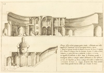 Elevation of the Chapel of the Invention of the Cross by Jacques Callot