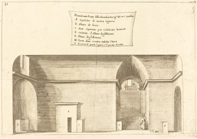 Elevation of the Church of the Holy Sepulchre by Jacques Callot