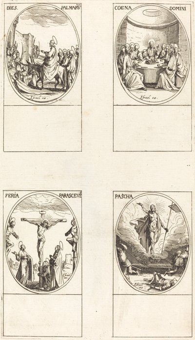 Entry into Jerusalem; Last Supper; Crucifixion; Resurrection by Jacques Callot