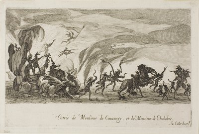 Entry of M. de Couvonage and M. de Chalabre, from The Combat at the Barrier by Jacques Callot