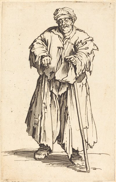 Fat Beggar with Eyes Cast Down by Jacques Callot