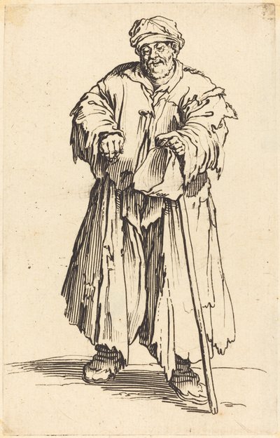 Fat Beggar with Eyes Cast Down by Jacques Callot