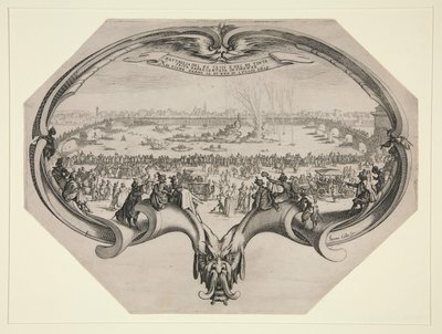 Festival of the Dyers and Weavers of Florence, July 25, 1619 on the Arno by Jacques Callot