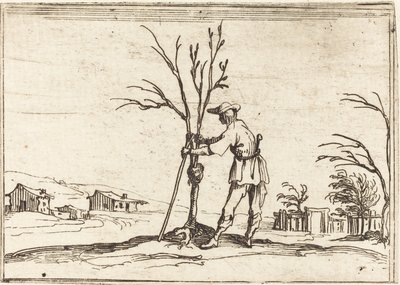 Gardener Pruning a Tree by Jacques Callot