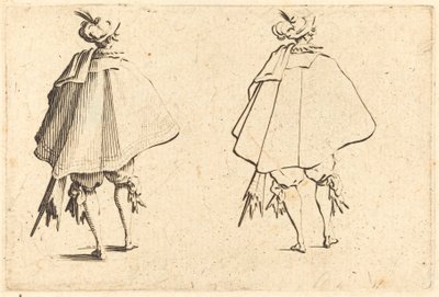 Gentleman in Large Mantle, Seen from Behind by Jacques Callot