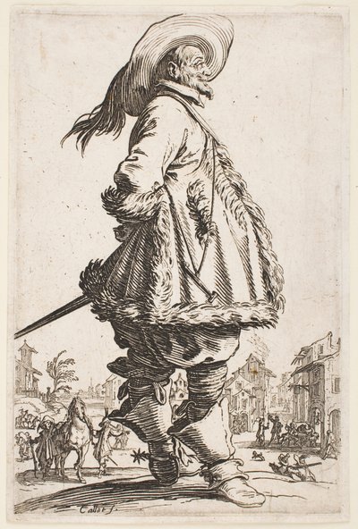 Gentleman in a Fur-Trimmed Coat by Jacques Callot