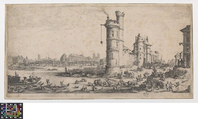 View of the Pont-Neuf by Jacques Callot