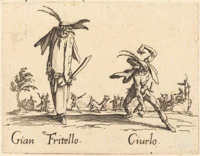Gian Fritello and Ciurlo by Jacques Callot