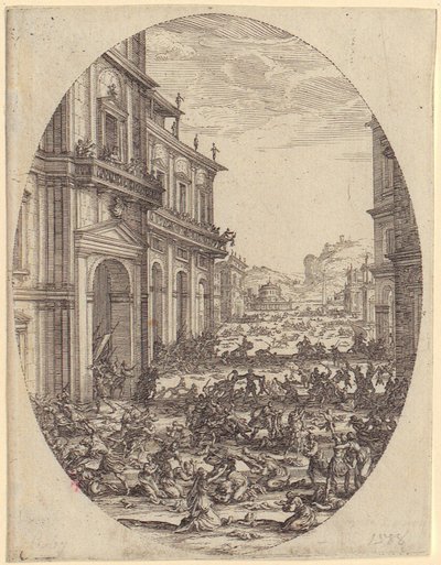 Small Harbor, Plate 4 of the Series "The Four Landscapes" by Jacques Callot