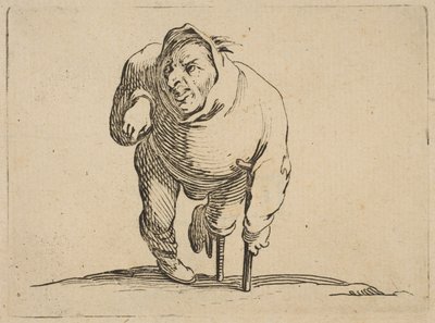 The Cripple with a Crutch and a Wooden Leg by Jacques Callot