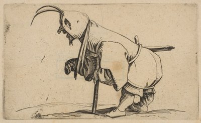 The Beggar Wearing a Hood, from Varie Figure Gobbi by Jacques Callot