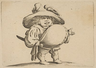 Man with a Large Belly Decorated with Buttons by Jacques Callot