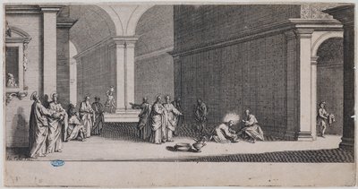 The Great Passion, The Washing of the Feet. First Number of a Suite of 7 Pieces (Lieure 281, Meaume 12) by Jacques Callot