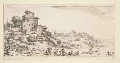 Deer Hunt near the Manor, from Landscapes for Giovanni de Medici by Jacques Callot
